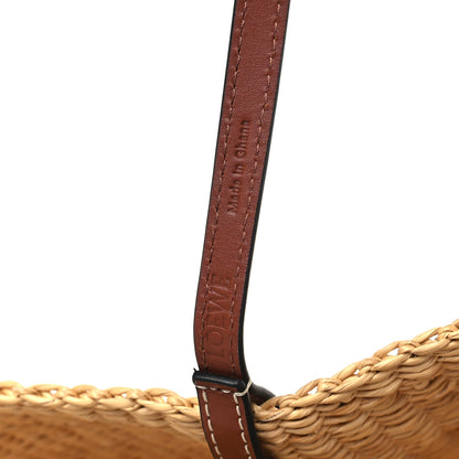 Loewe Calfskin Raffia Paulas Ibiza Small Basket Tote Bag Natural Tan 6 of 8