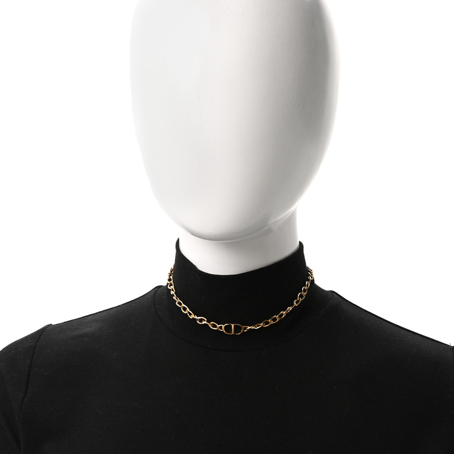Metal Petit CD Choker Necklace Gold