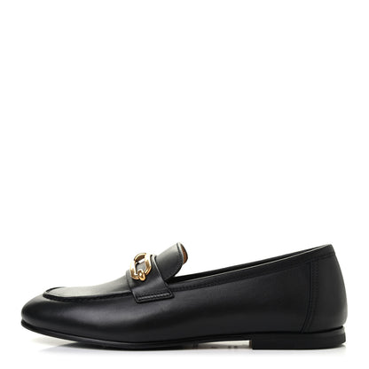 Hermes Calfskin Womens Colette Loafers 36 Black 1 of 8