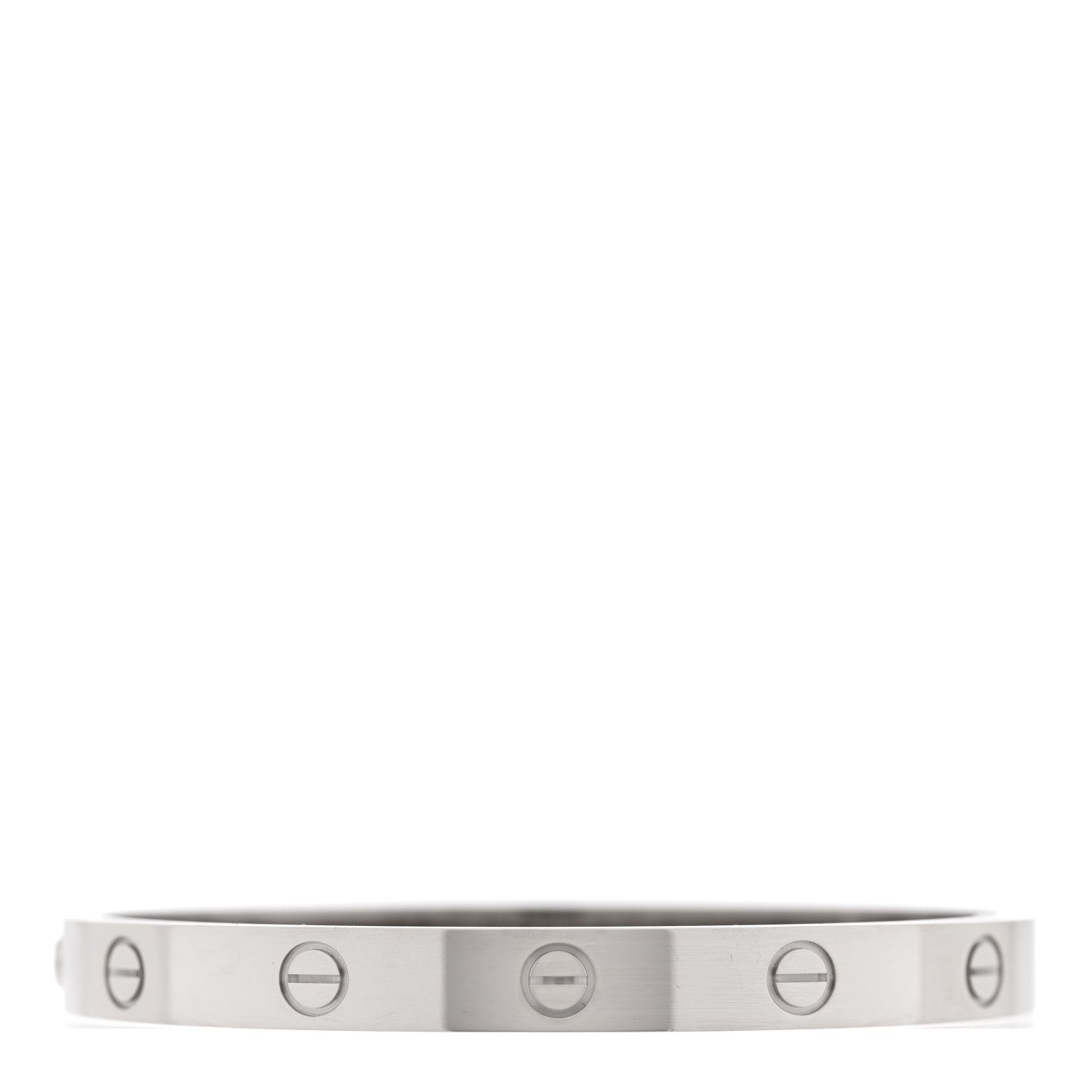 Cartier 18K White Gold LOVE Single Screw Bracelet 17 2 of 7