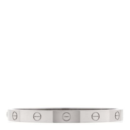 Cartier 18K White Gold LOVE Single Screw Bracelet 17 2 of 7