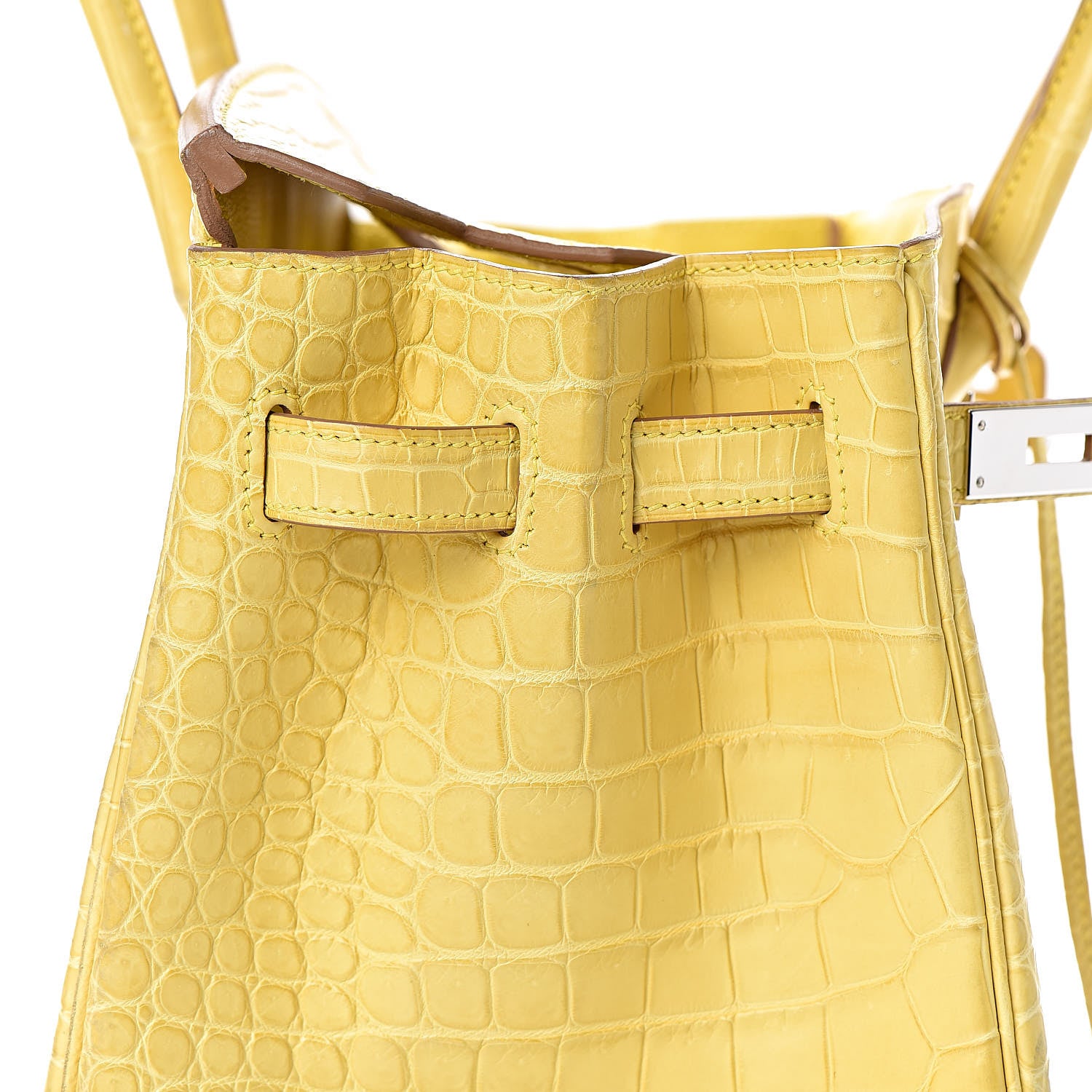 Hermes Matte Porosus Crocodile Birkin 35 Mimosa 21 of 39