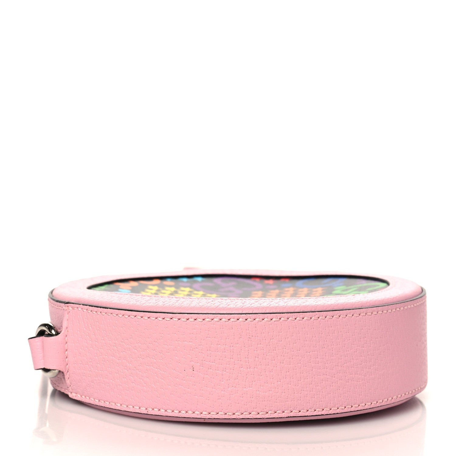 Gucci GG Supreme Monogram Psychedelic Round Shoulder Bag Black Multicolor Sugar Pink 4 of 10
