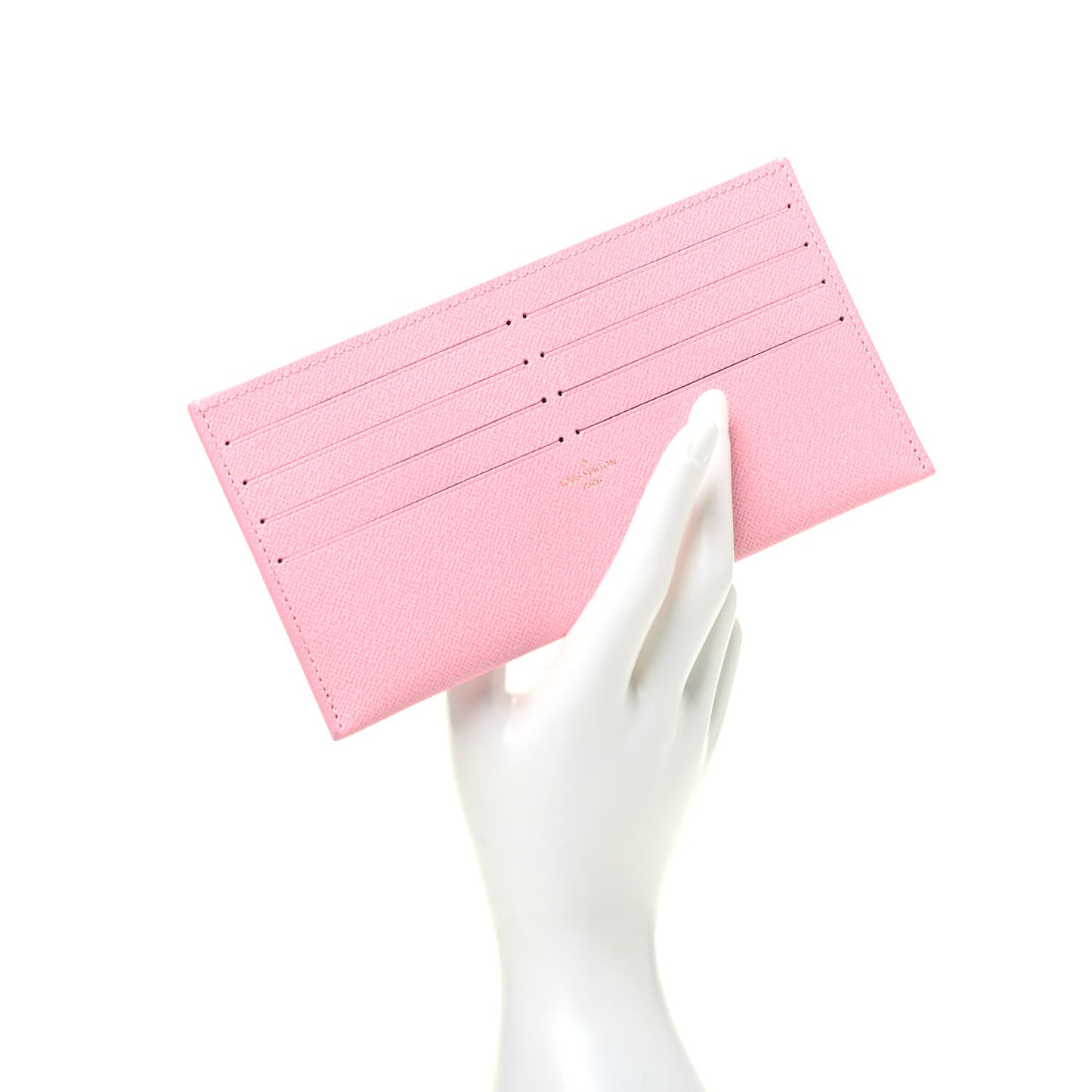 Calfskin Felicie Stud Card Holder Insert Rose Ballerine