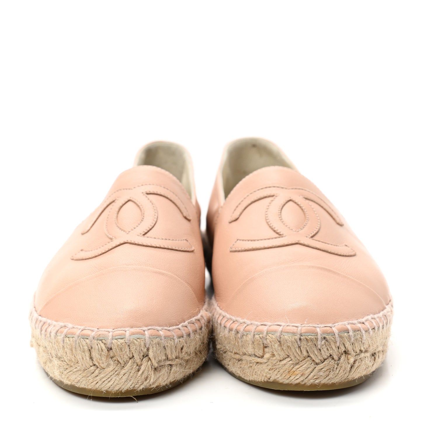 Lambskin CC Espadrilles 40 Nude