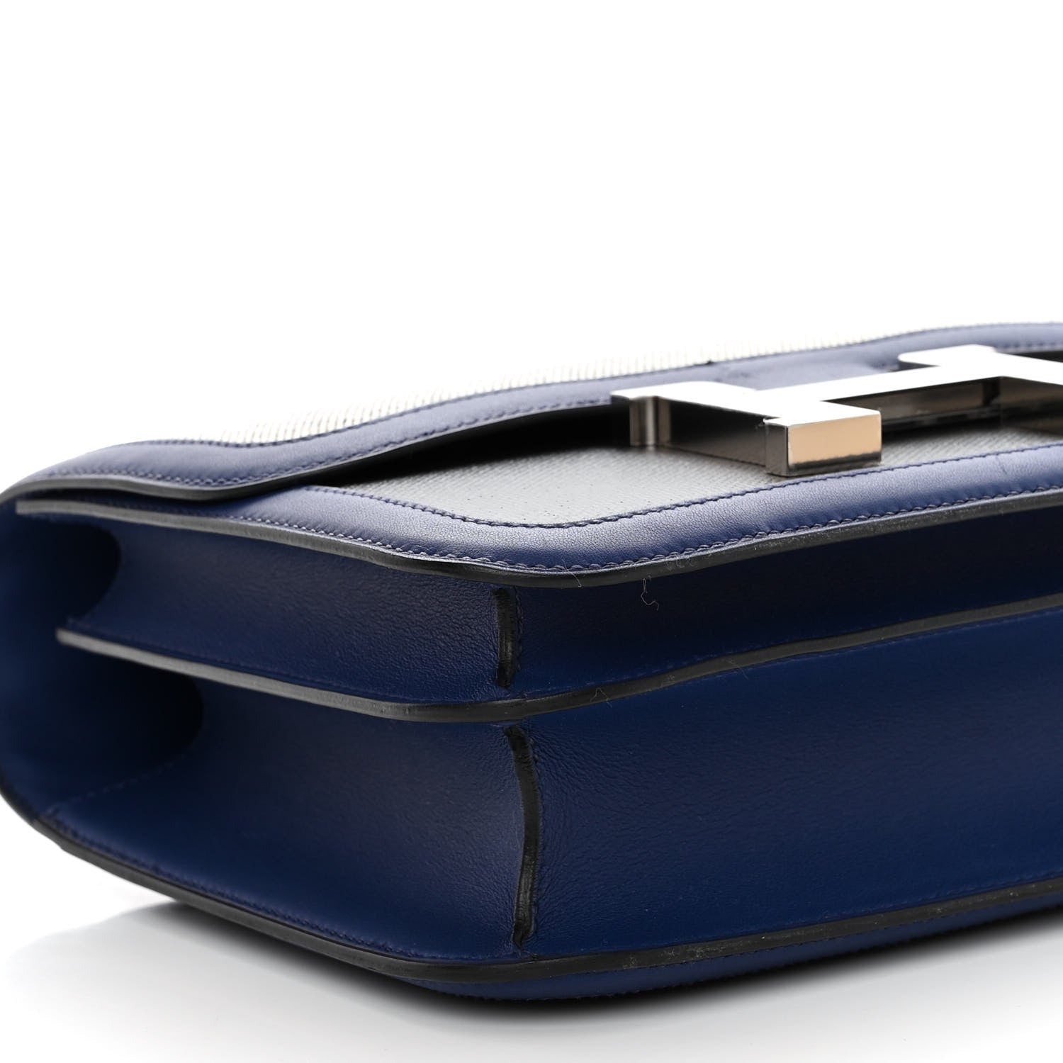Hermes Swift Toile Constance 24 Bleu Saphir Black Ecru 9 of 10