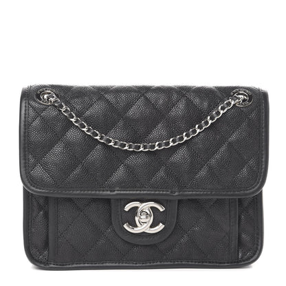 Chanel Caviar Quilted Mini French Riviera Flap Black 1 of 11