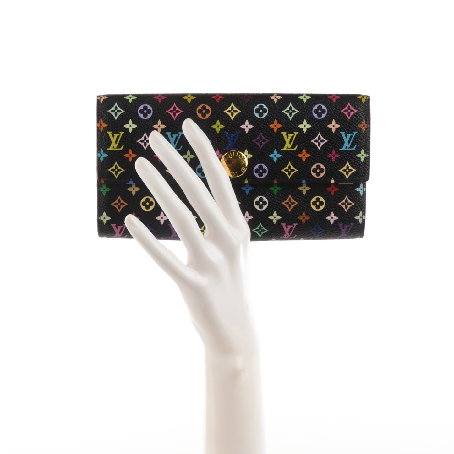 Monogram Multicolor Sarah Wallet Black Pistache