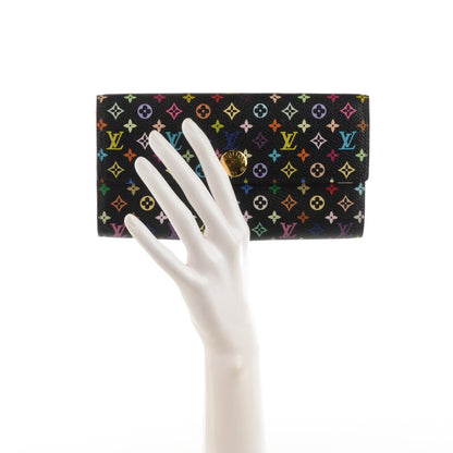 Louis Vuitton Monogram Multicolor Sarah Wallet Black Pistache 2 of 7