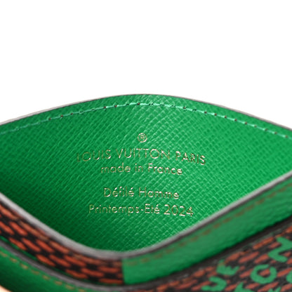 Louis Vuitton Damier Pop Porte Cartes Simple Card Holder Green 6 of 8