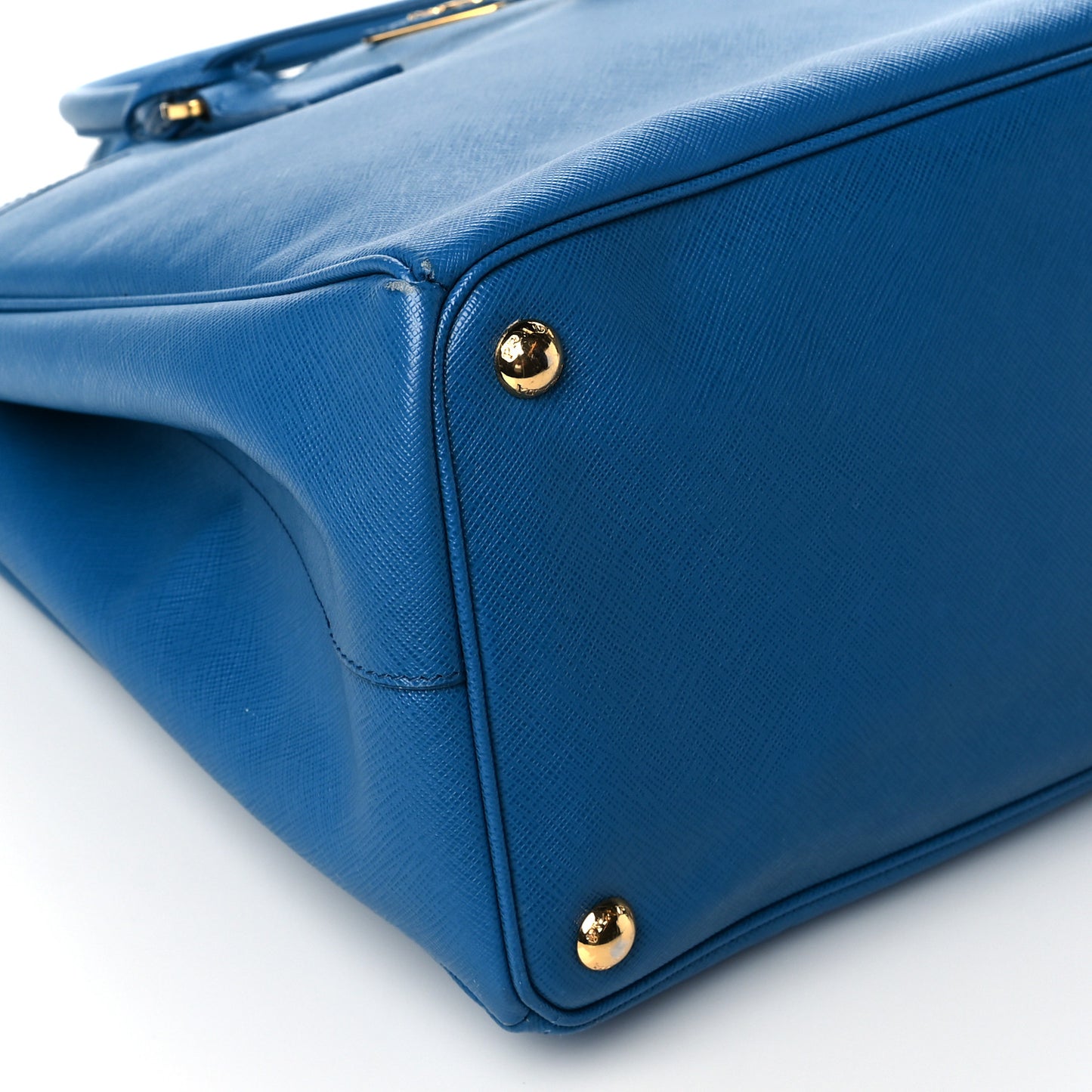 Saffiano Lux Large Galleria Double Zip Tote Cobalto