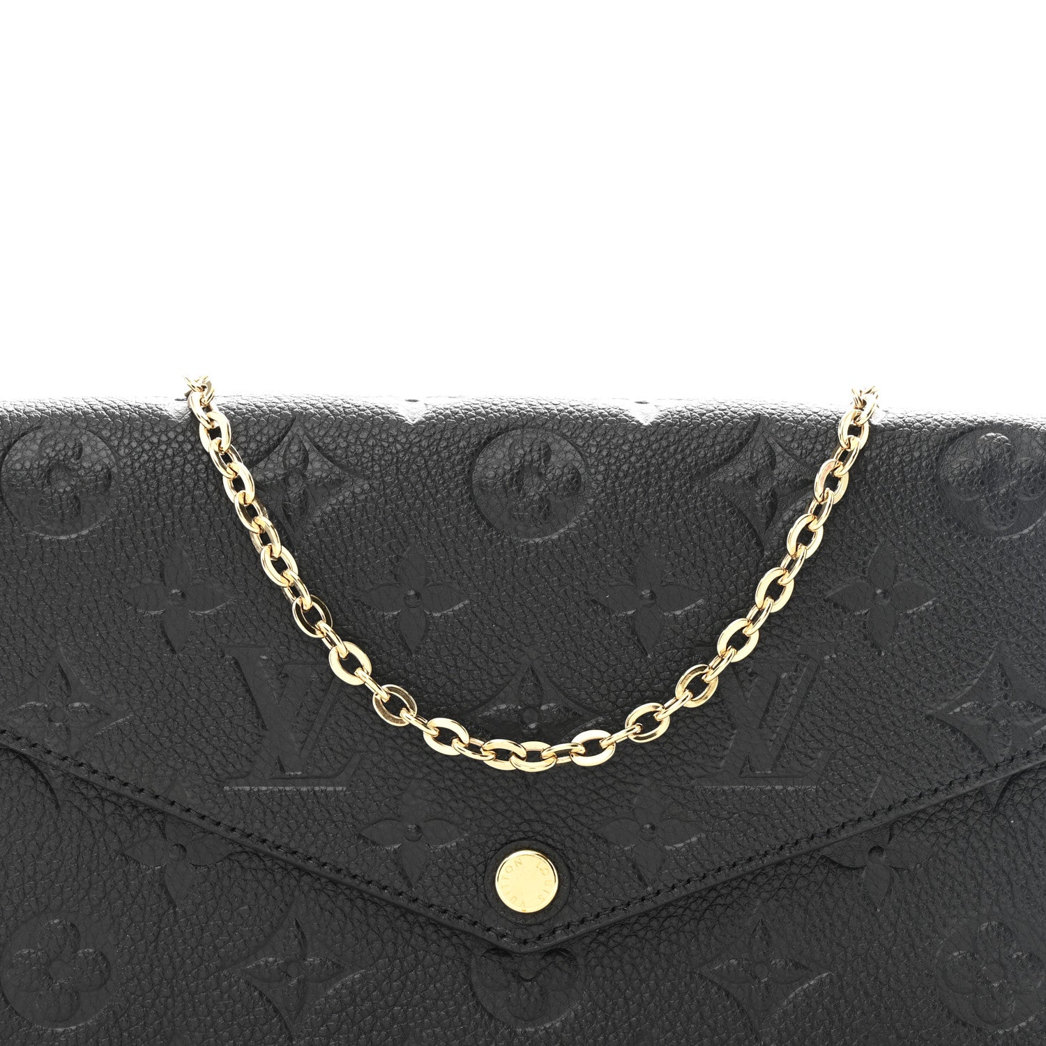 Louis Vuitton Empreinte Pochette Felicie Chain Wallet Black 10 of 13