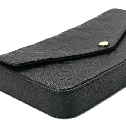 Louis Vuitton Empreinte Pochette Felicie Chain Wallet Black 11 of 13