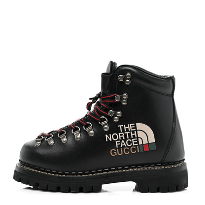 Gucci X THE NORTH FACE Calfskin Womens Hiking Ankle Boots 38 Black 1 of 8