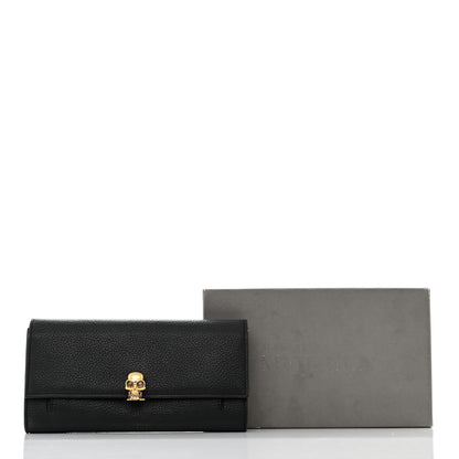 Alexander McQueen Pebbled Calfskin Skull Wallet on Chain Black 13 of 13