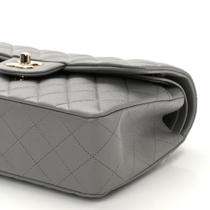 Chanel Caviar Quilted Small Double Flap Grey 10 of 11