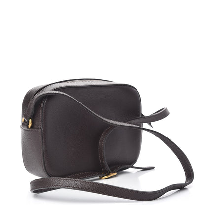 Gucci Textured Calfskin Web Small Webby Bee Shoulder Bag Brown Coffee 3 of 13
