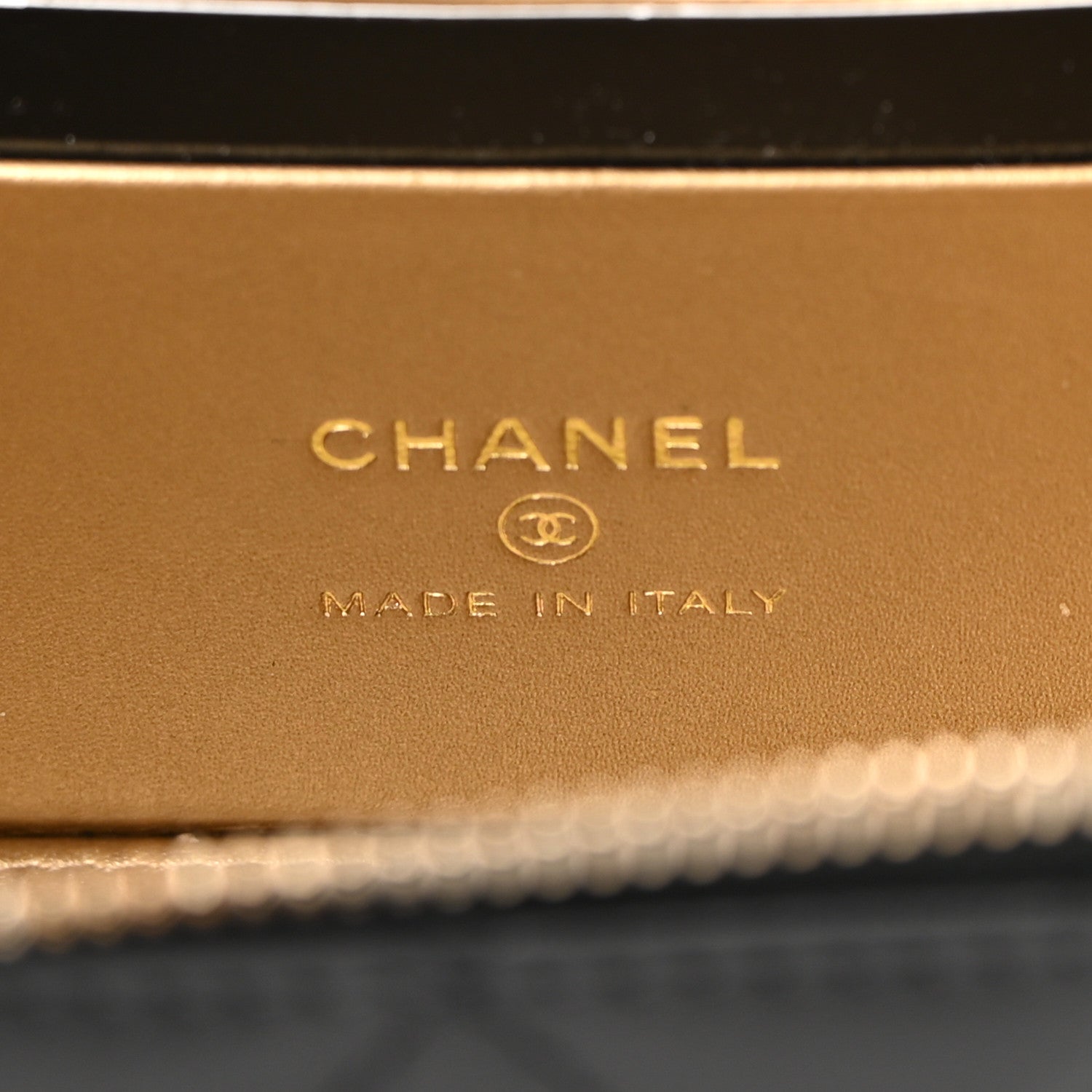 Chanel Lambskin Quilted Small Pearl Crush Vanity Case With Chain Black 7 of 13
