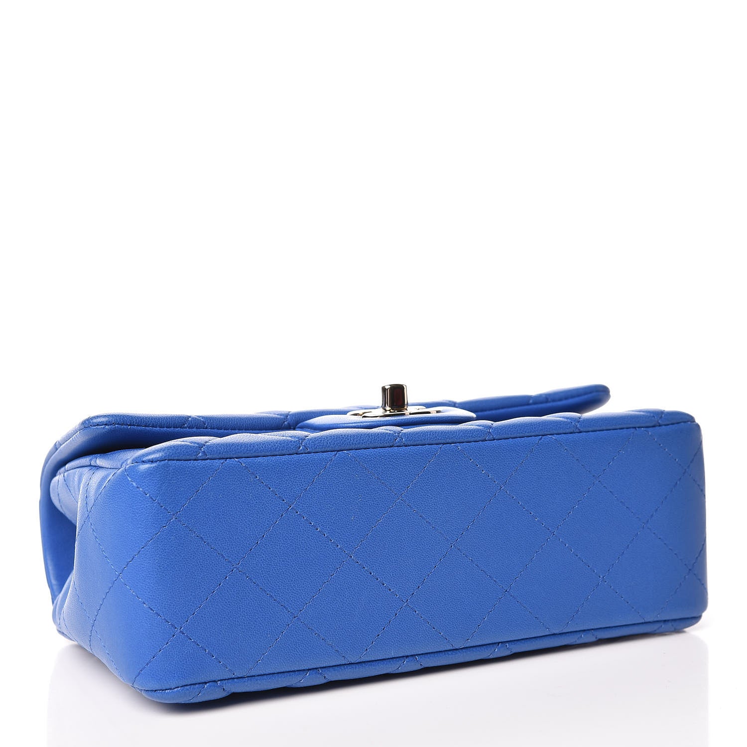 Chanel Lambskin Quilted Mini Rectangular Flap Blue 4 of 9
