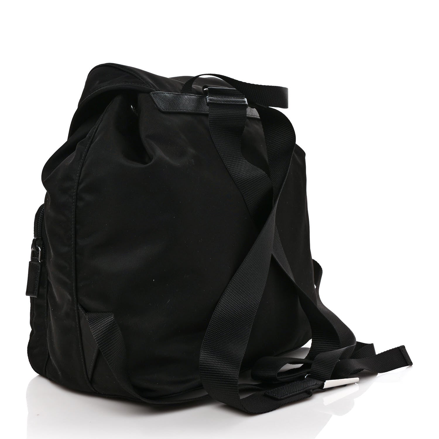 Prada Tessuto Nylon Saffiano Vela Backpack Black 3 of 9