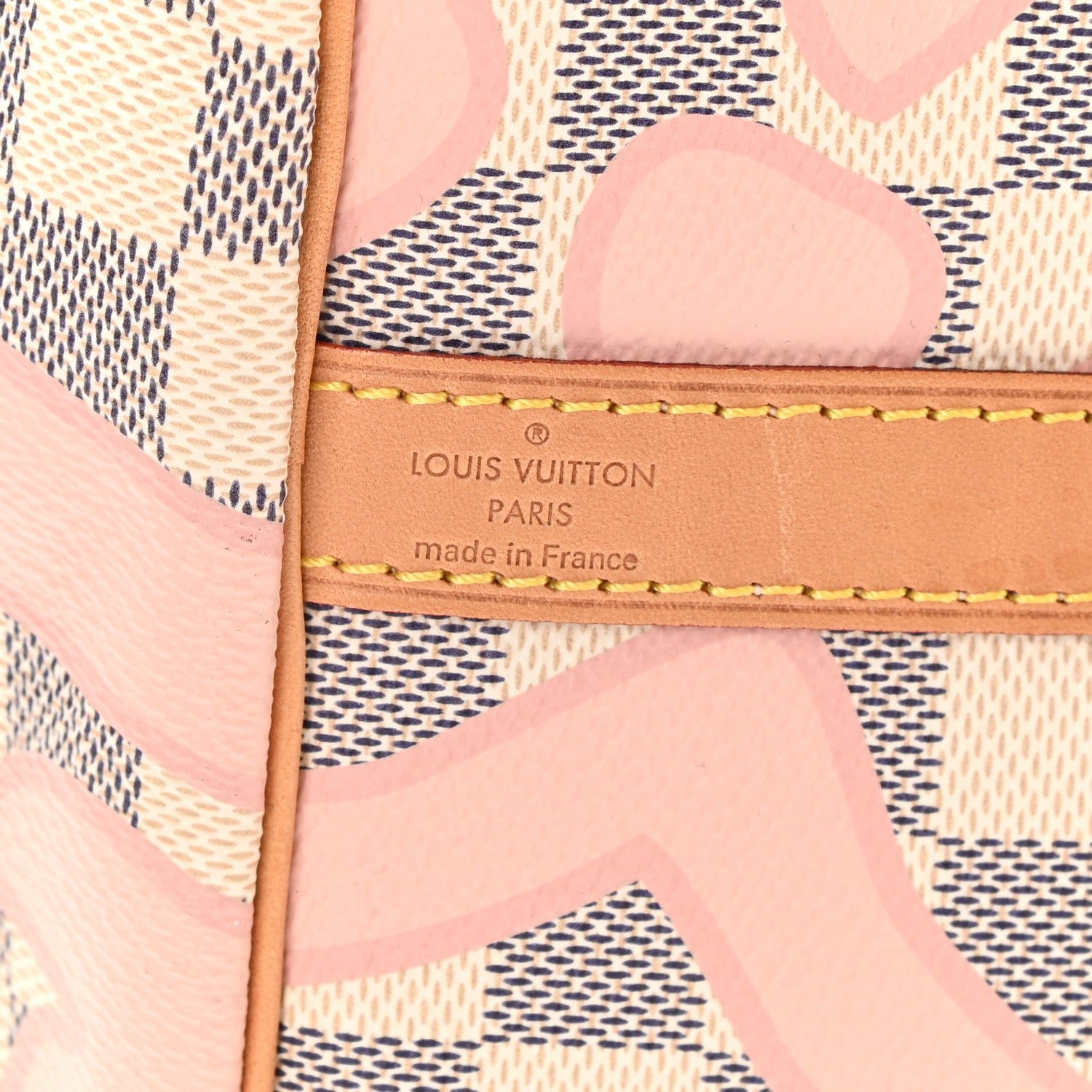 Louis Vuitton Damier Azur Tahitienne Speedy Bandouliere 30 Rose Ballerine 6 of 8
