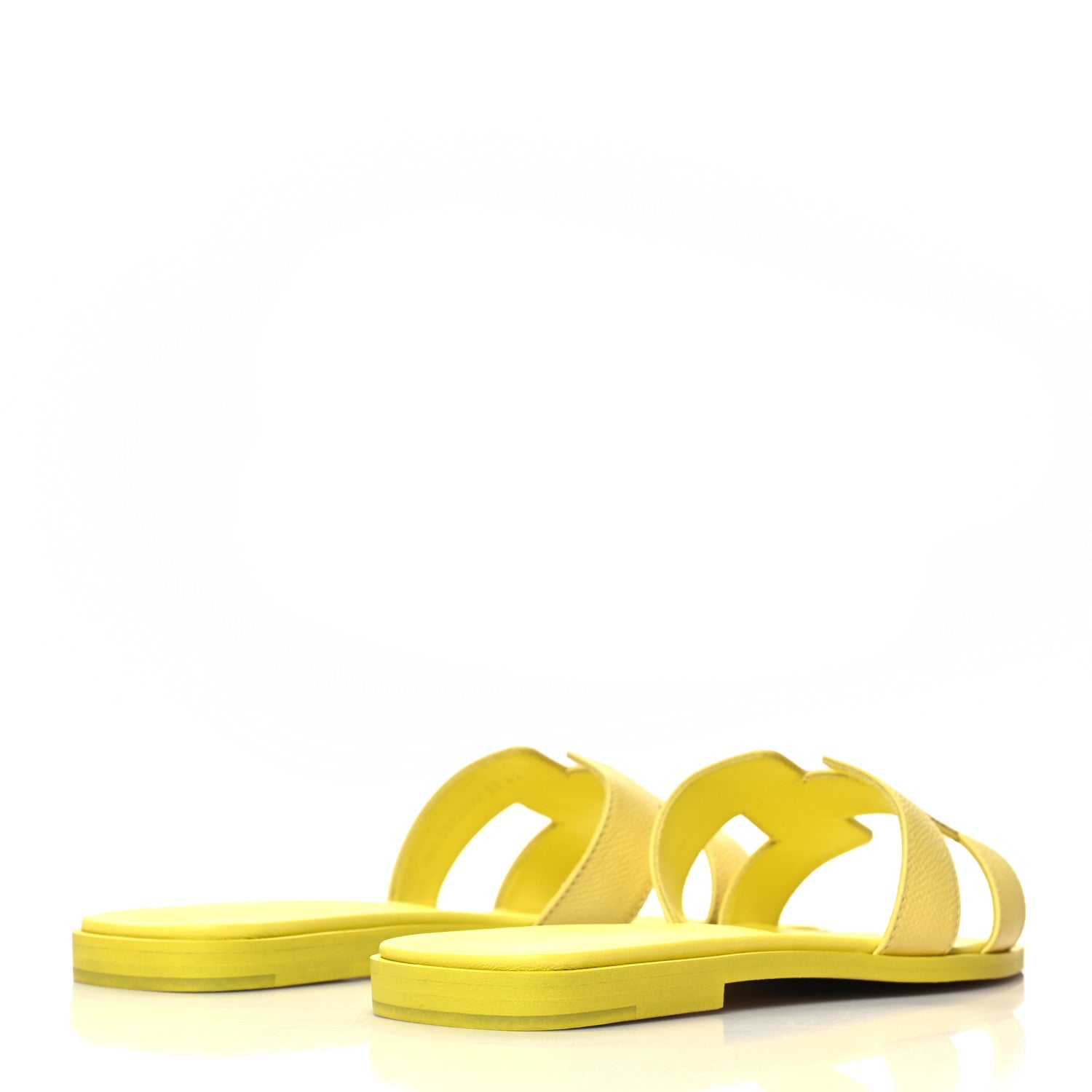 Hermes Epsom Oran Sandals 38.5 Jaune Pollen 4 of 9