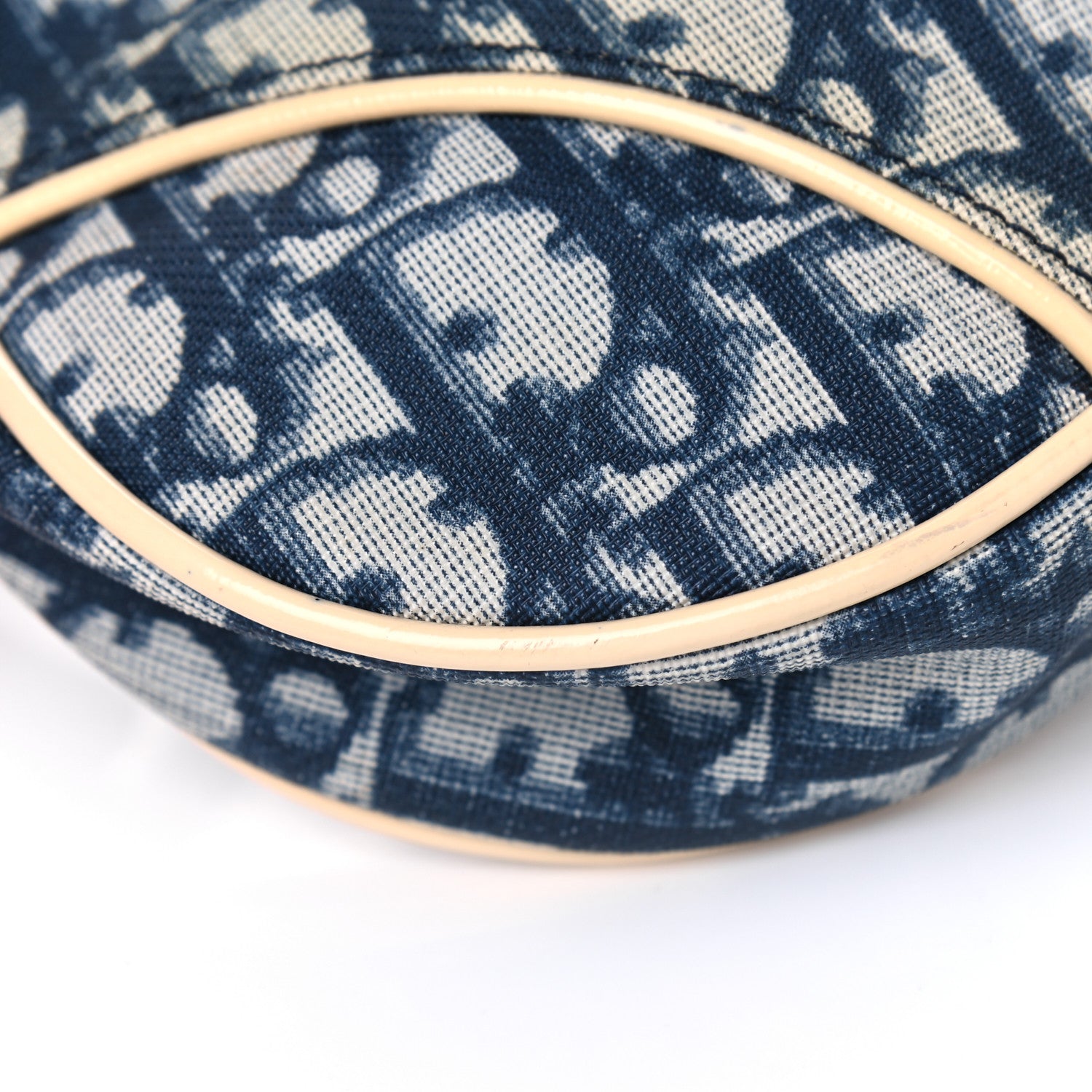 Christian Dior Monogram Mini Saddle Pochette White Blue 5 of 9