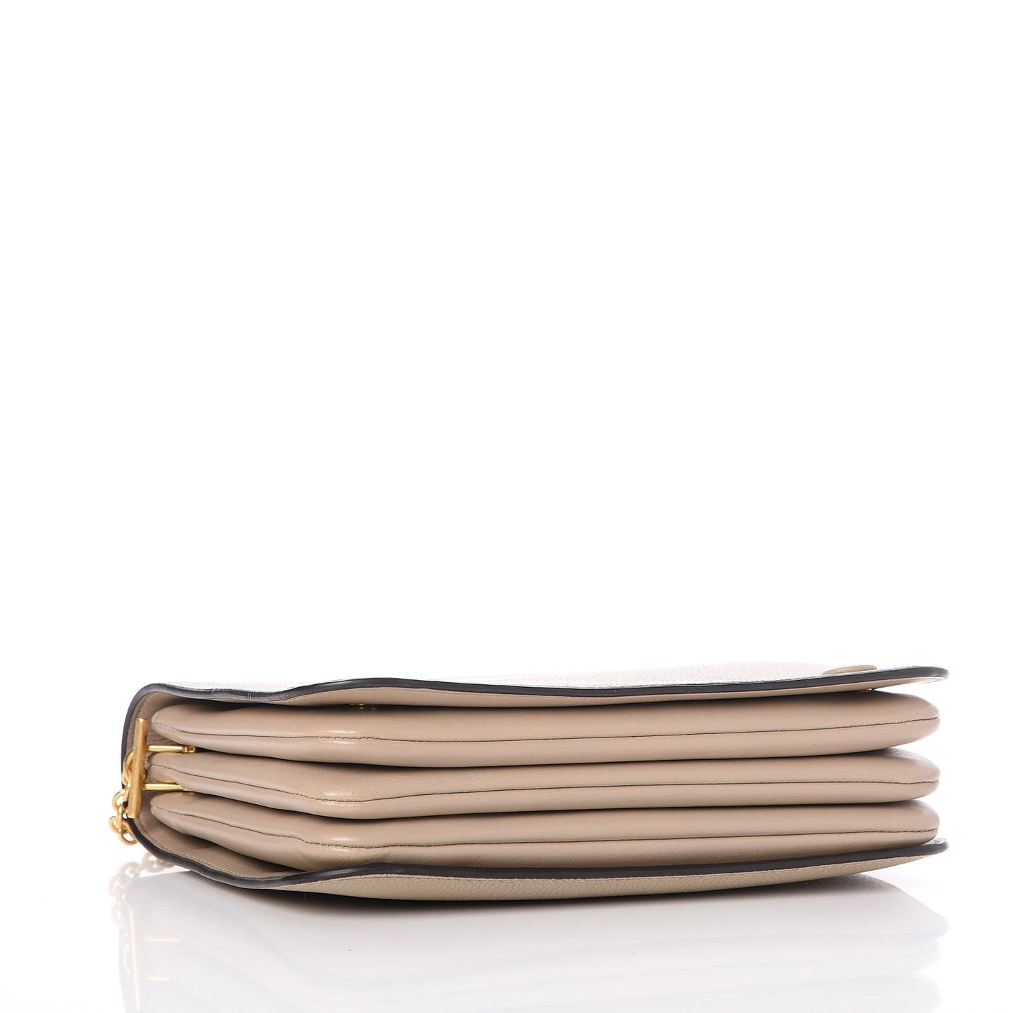 Classic Grain Calfskin Small Clifton Flap Dune