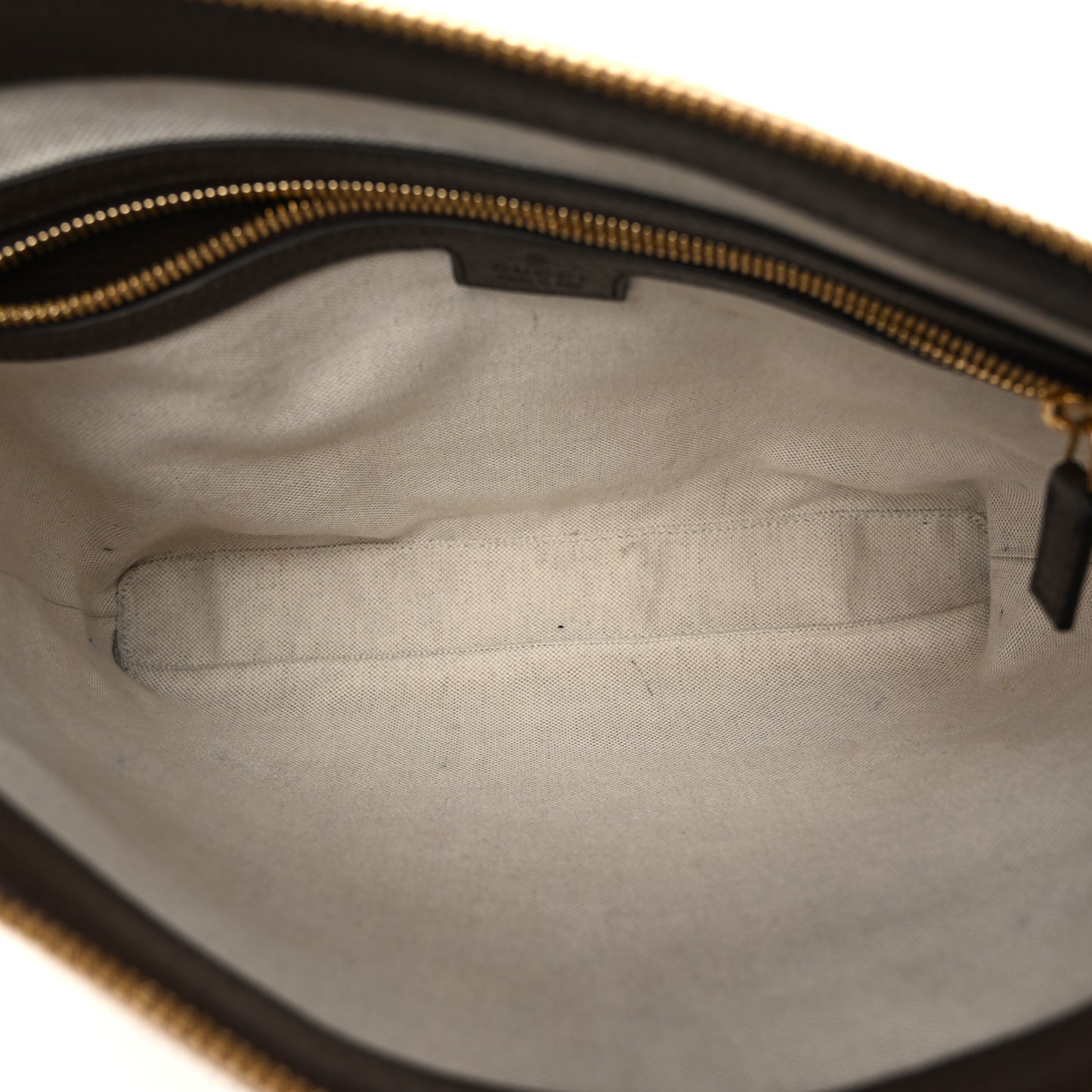 Monogram Jumbo GG Textured Dollar Calfskin Web Wristlet Messenger Bag Camel Ebony New Acero