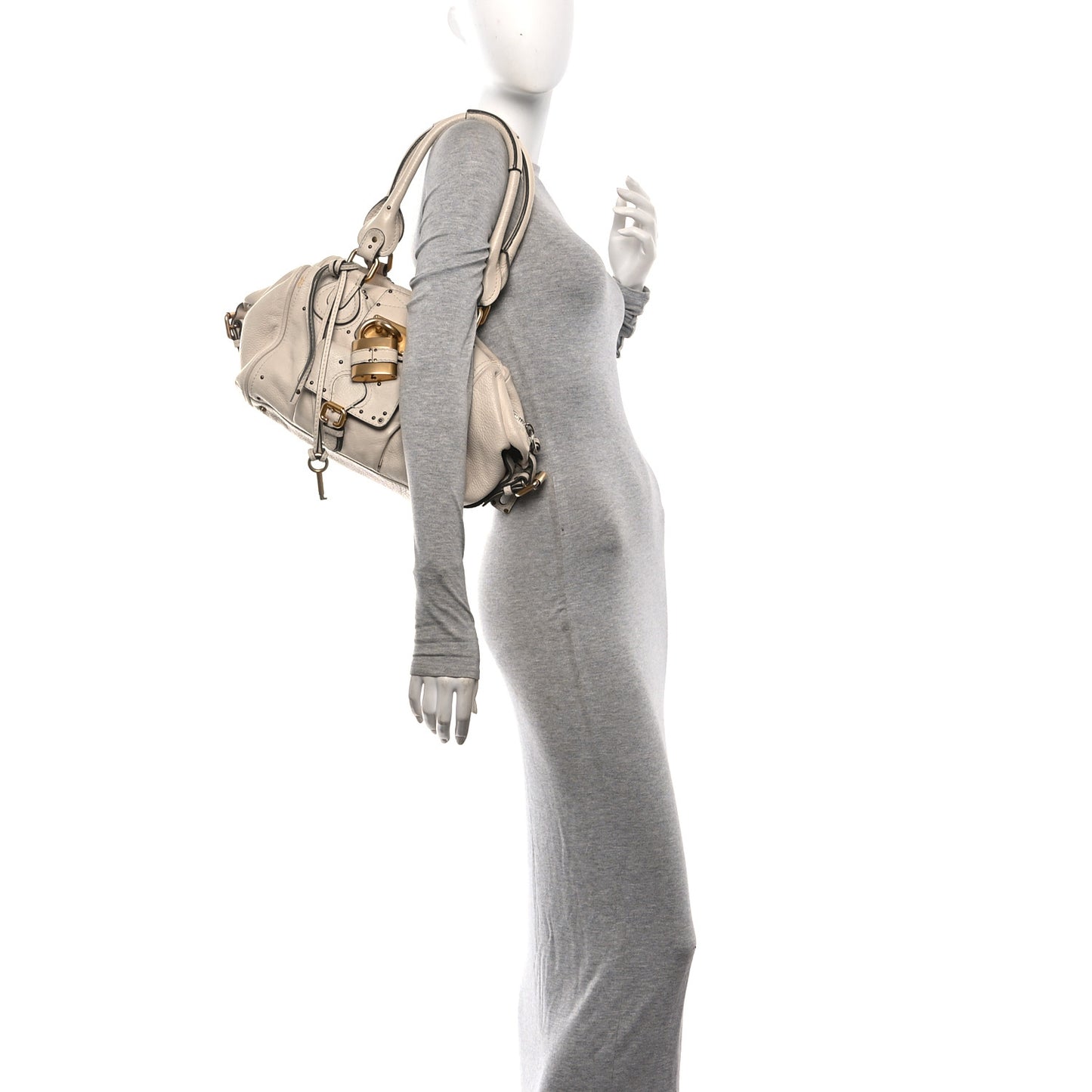 Calfskin Paddington Front Pocket Tote Creme