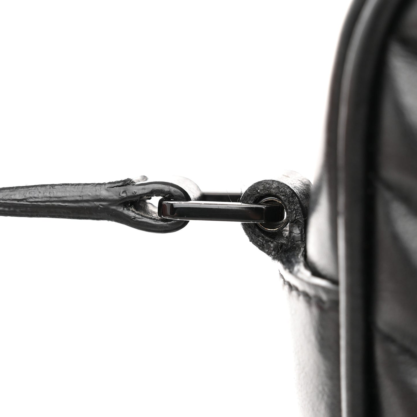 Calfskin Matelasse Monogram Monochrome Lou Camera Bag Black