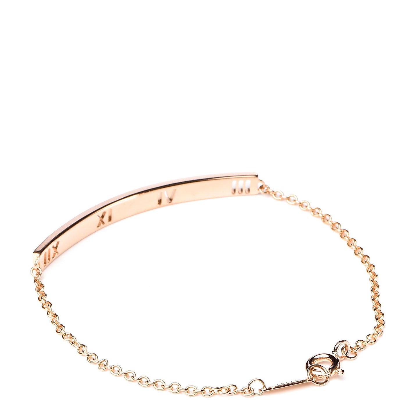 18K Rose Gold Diamond Atlas Bar Pierced Bracelet