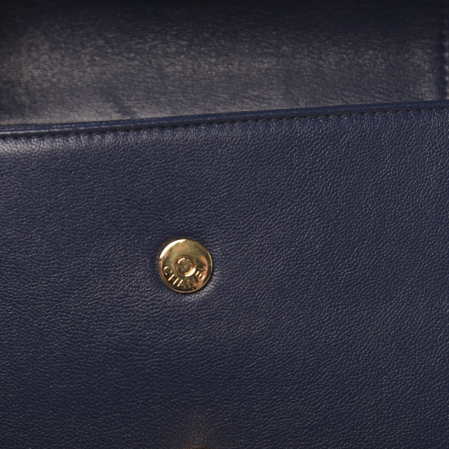 Chanel Sheepskin Quilted Medium Vintage Mademoiselle Flap Dark Navy 11 of 13