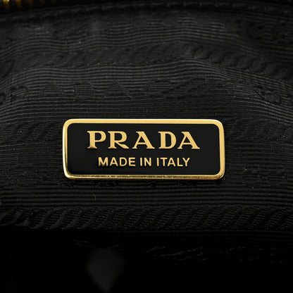 Prada Jacquard Triangolo Symbole Embroidered Mini Triangle Bag Black Corda 6 of 10
