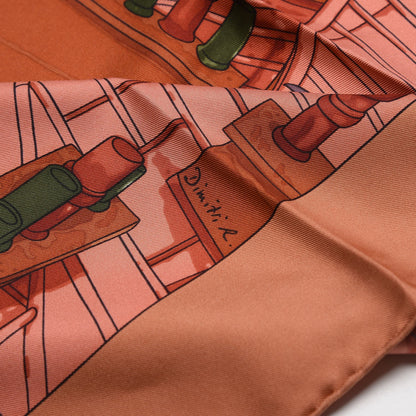 Hermes Silk Les Toits de Paris Scarf 90 3 of 6