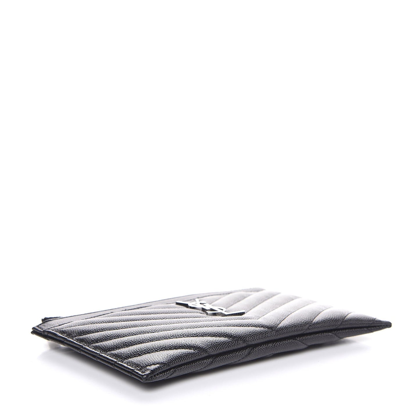 Grain De Poudre Chevron Monogram Bill Pouch Black