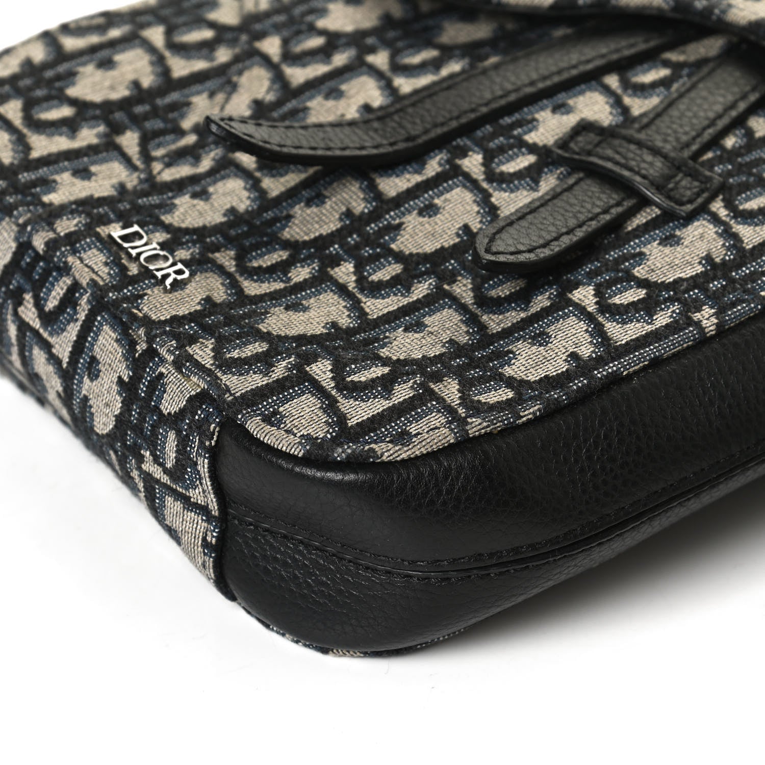 Christian Dior Oblique Saddle Pouch Blue 10 of 11