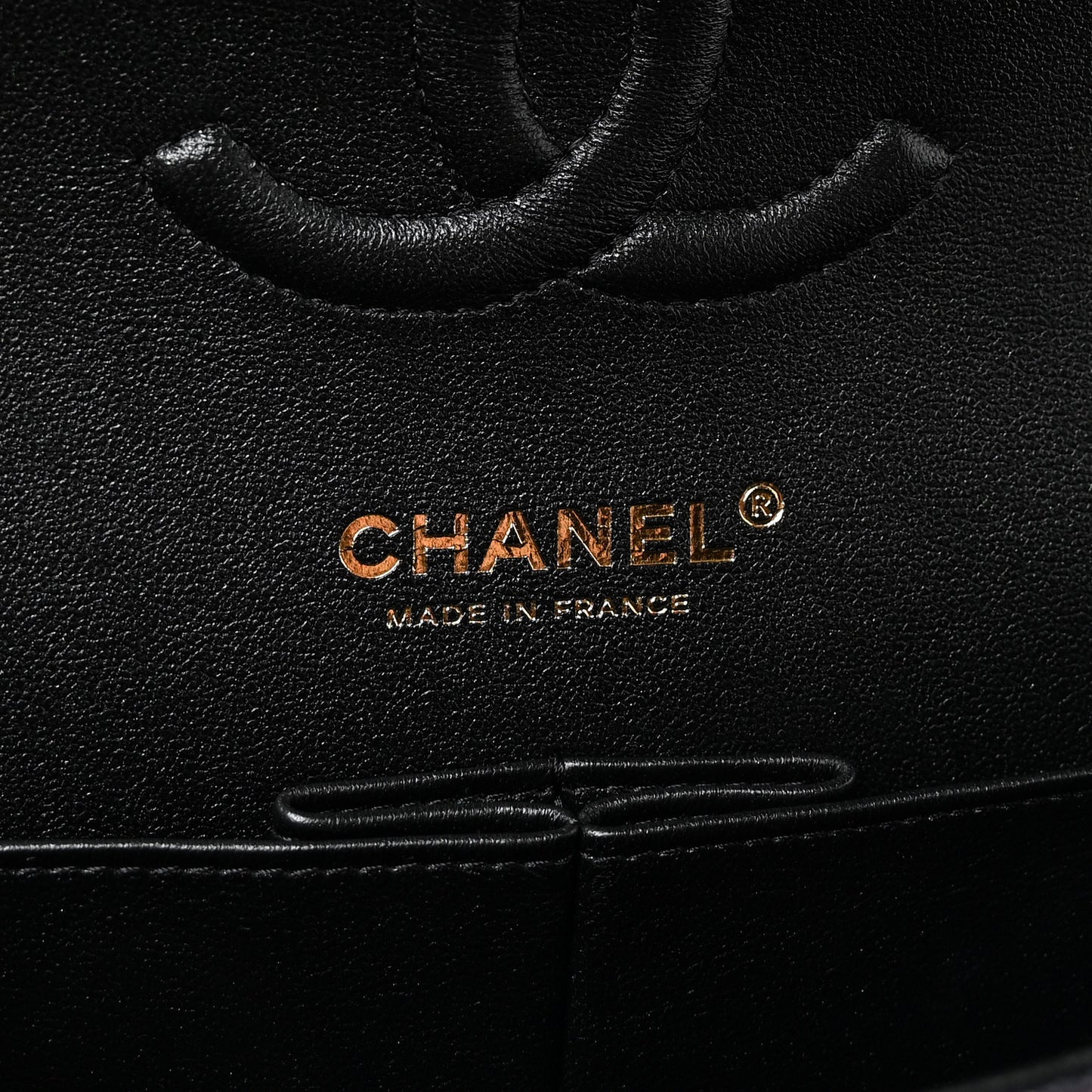 Iridescent Lambskin Quilted Medium Double Flap Black