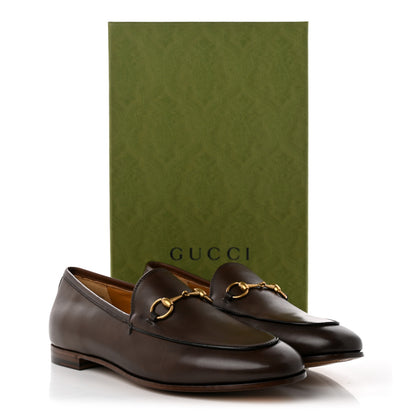 Gucci Calfskin Womens Jordaan Loafers 40 Fondente Brown 17 of 17