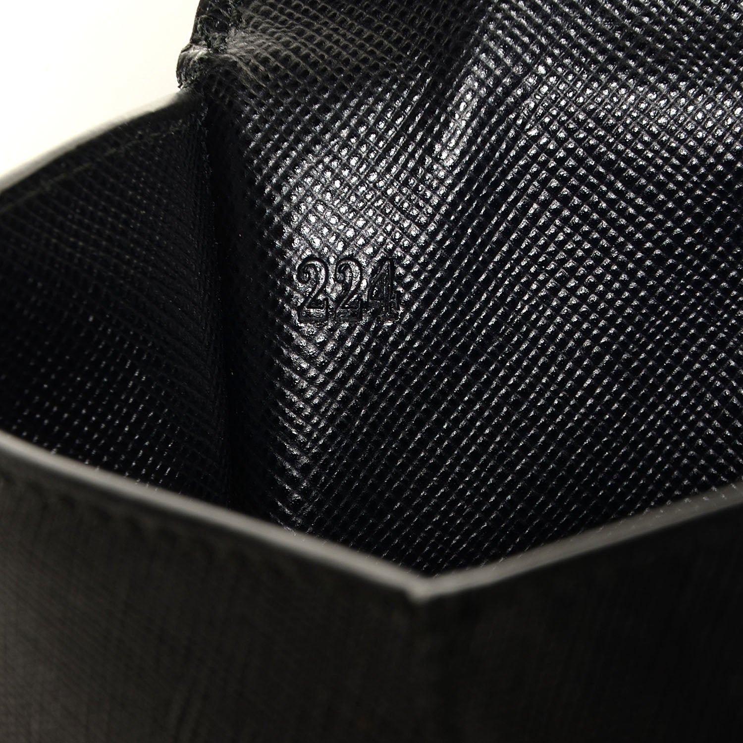 Prada Saffiano Metal Envelope Wallet Black 8 of 11