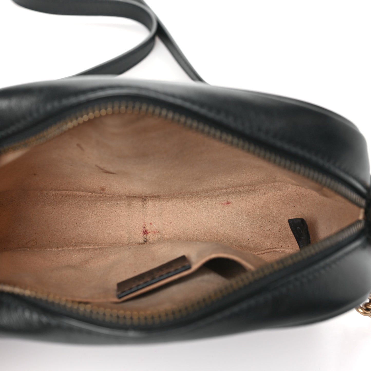 Calfskin Matelasse Mini GG Marmont Chain Shoulder Bag Black