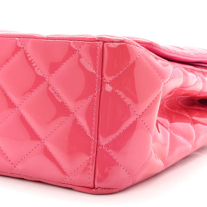 Chanel Patent Maxi Quilted Double Flap Fuchsia 11 of 12