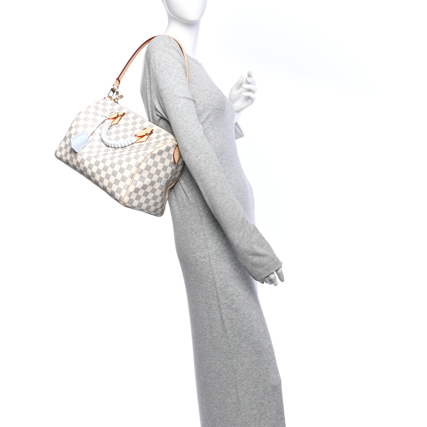 Damier Azur Braided Speedy Soft 30 Bleu Olympe