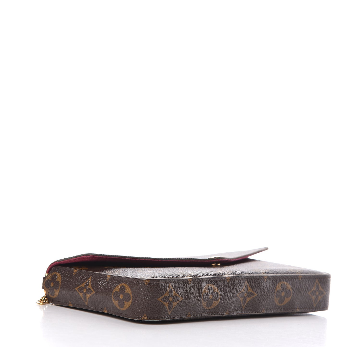 Monogram Pochette Felicie Chain Wallet Fuchsia