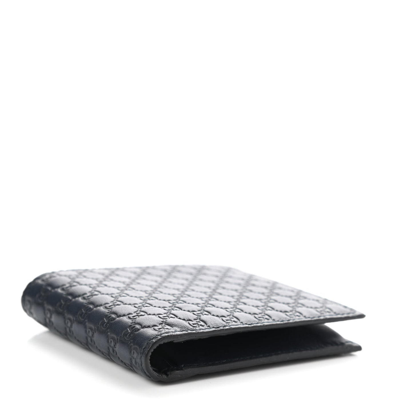 Microguccissima Mens Bi-Fold Wallet Navy