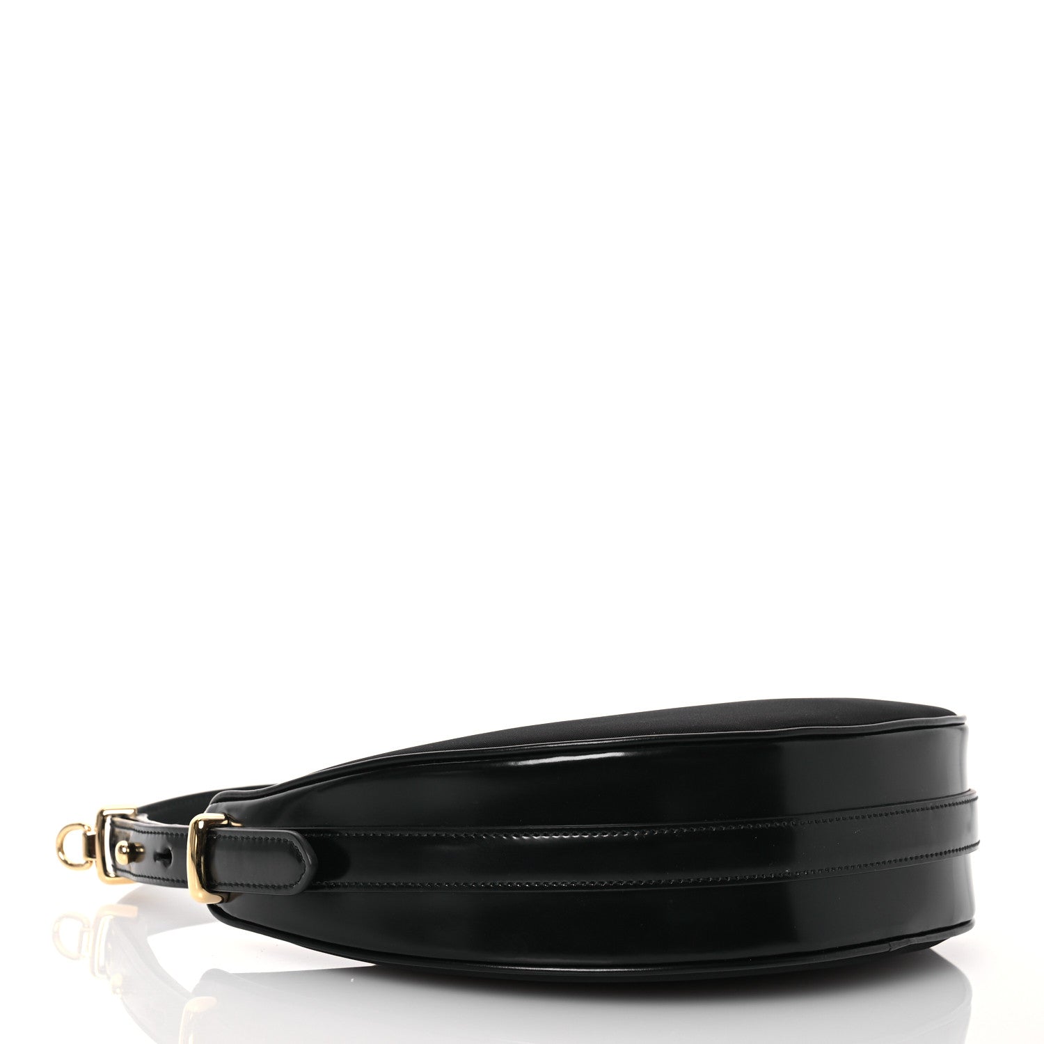Prada Re-Nylon Spazzolato Small Arque Shoulder Bag Black 4 of 13