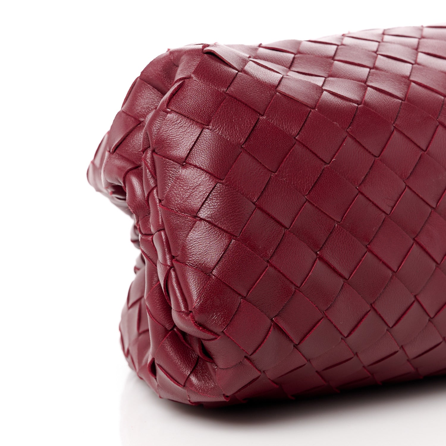 Bottega Veneta Nappa Maxi Intrecciato The Pouch Oversized Clutch Bordeaux 10 of 11