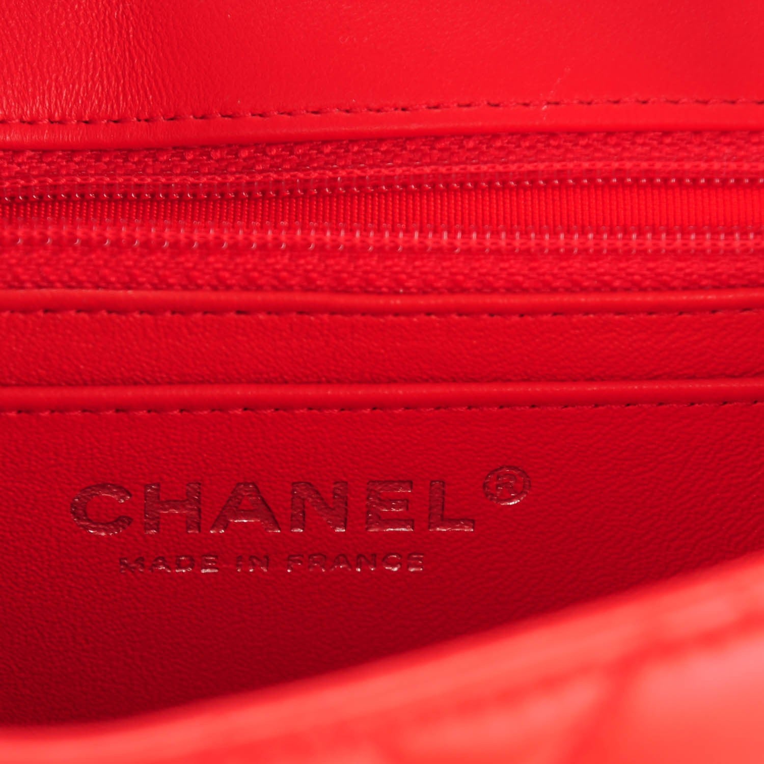 Chanel Lambskin Quilted Mini Square Flap Red 6 of 8