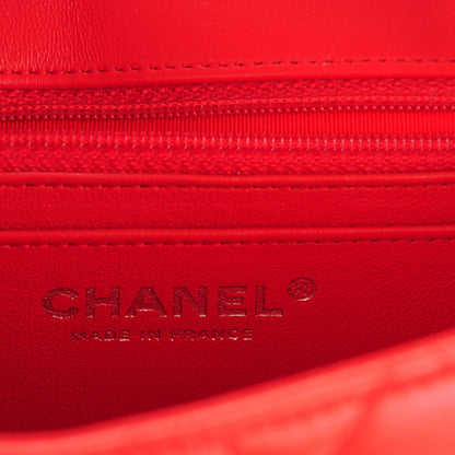 Chanel Lambskin Quilted Mini Square Flap Red 6 of 8