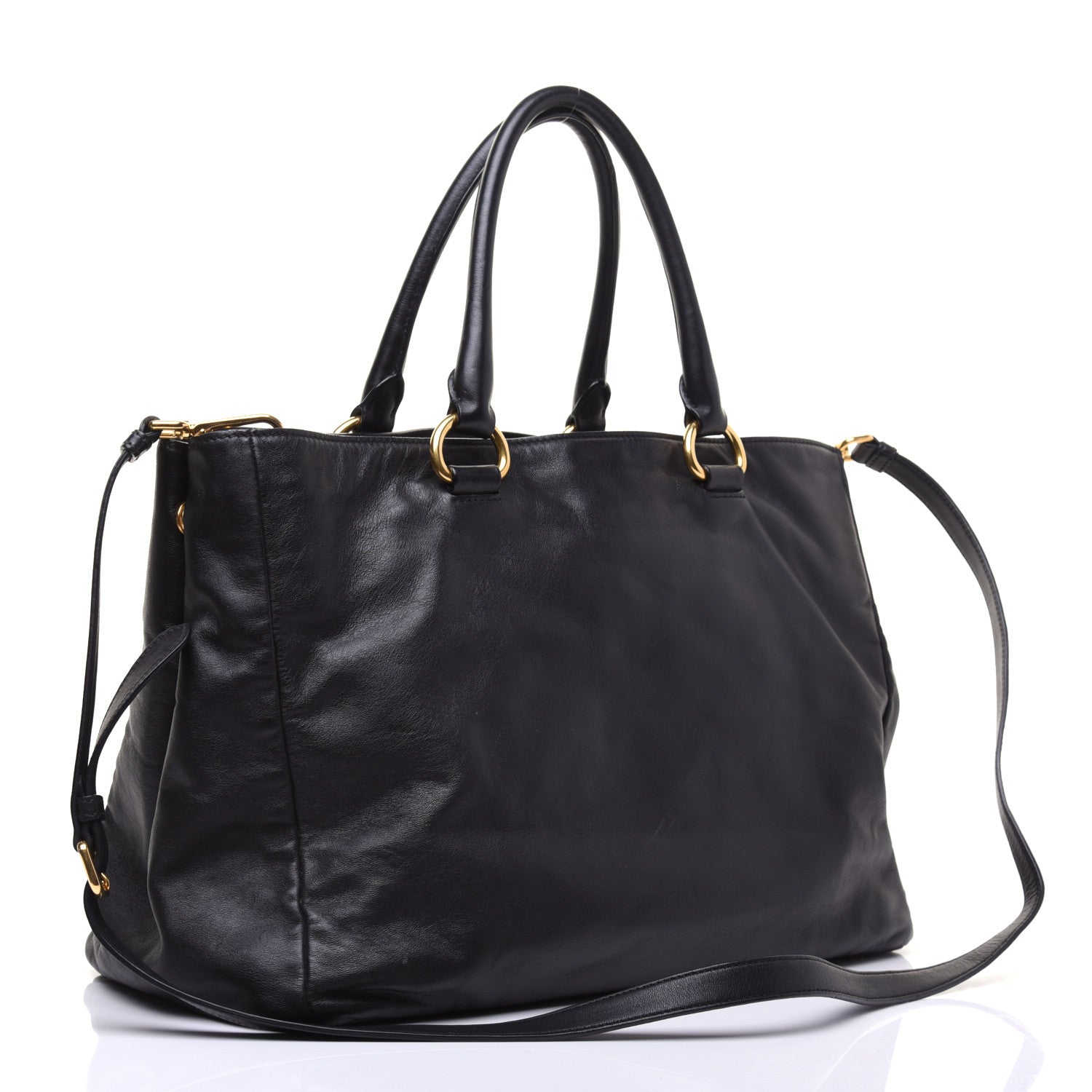 Prada Soft Calf Tote Black 3 of 18